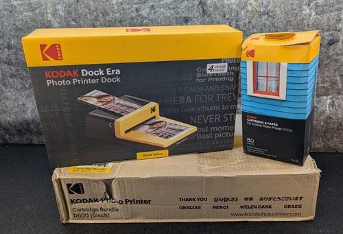 🔥New🔥 KODAK D600 Dock ERA Plus 4PASS Instant Photo Printer, 4"x6" Bundle