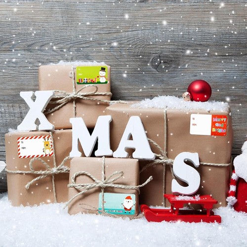 Outus 500 Pezzi Etichette Natalizie Autoadesive Etichette Regalo per Regali di Natale - Foto 5 di 7
