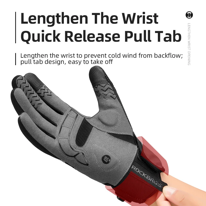 ROCKBROS Winter Electric Heated Gloves Touch Screen Bike Cycling Gloves Outdoor - image 4 of 4