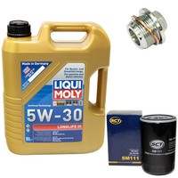 MotoröL Set 5W-30 5 Liter + ÖLfilter Sm 111 + Schraube FüR Audi 80 100 A6 Vw 1.8