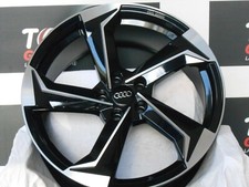 4 CERCHI IN LEGA 20" PER AUDI VW SEAT NERO LUCIDO DIAMANTATO MOD 661 ROTOR SPORT