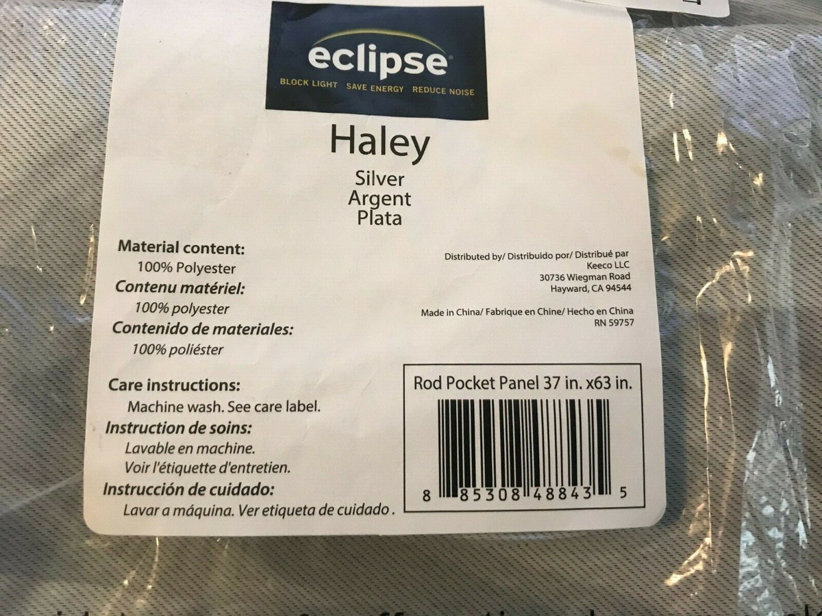 Eclipse Haley Blackout Curtains - Thermal Insulated Room Darkening Panel For Bedroom & Living Room