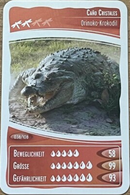 Ozeanien 10 EINZEL SAMMELKARTE 038/108 CANO CRISTALES Orinoko-Krokodil