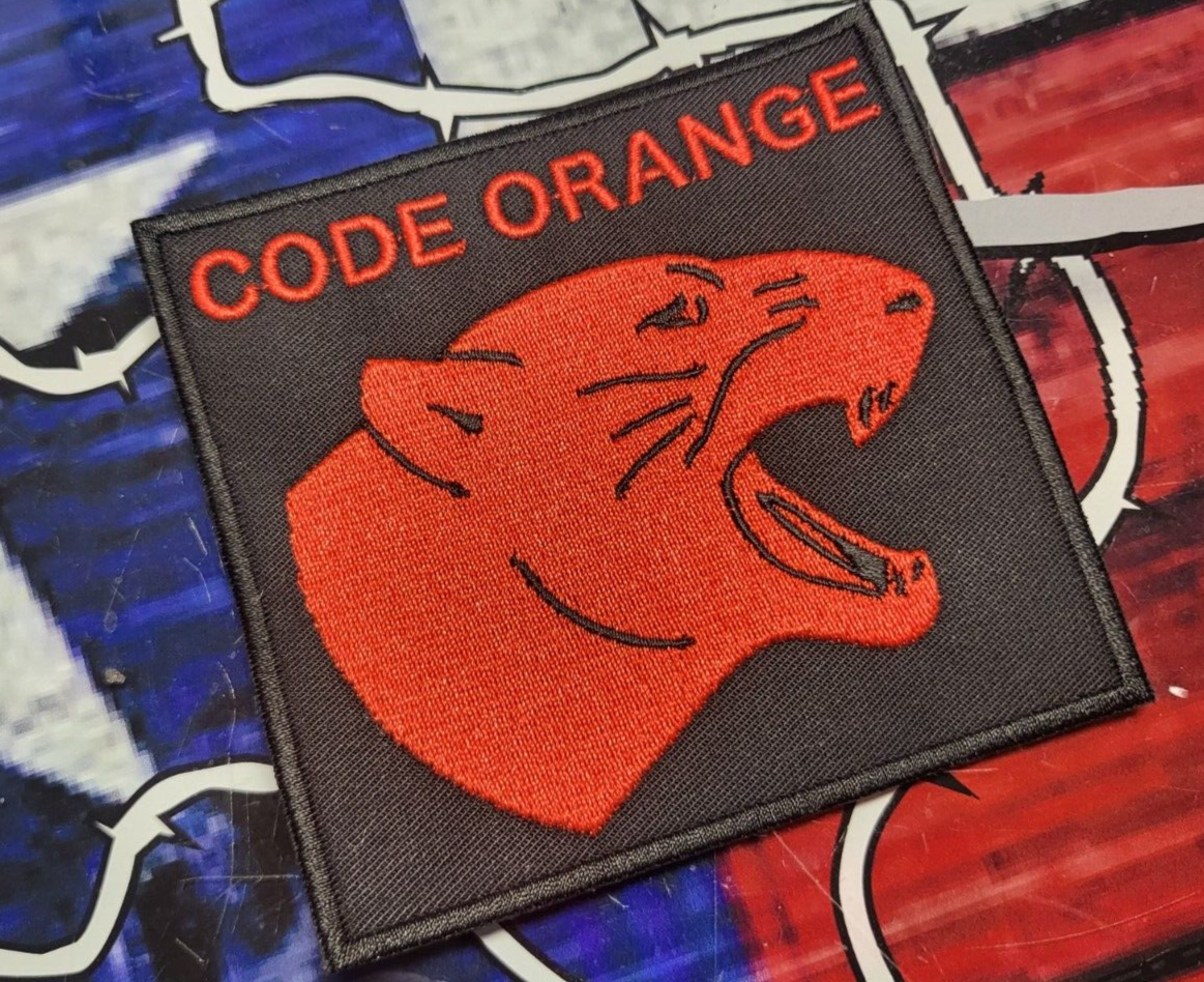 EMBROIDERED CODE ORANGE HARDCORE PUNK BAND PATCH (Please
