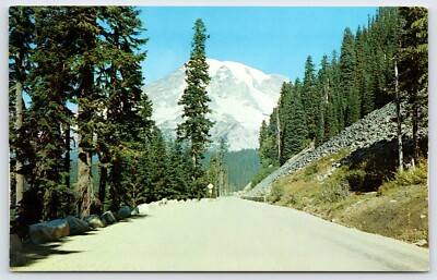 Postcard Mount Rainier As Viewed From The Newly Opened Stevens Canyon Road WA