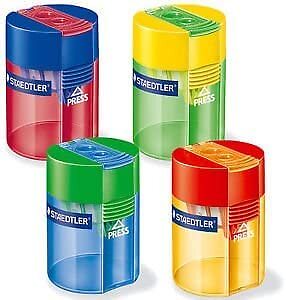 Staedtler Manual Pencil Sharpener in 4 Color Combinations [Pack of 4]