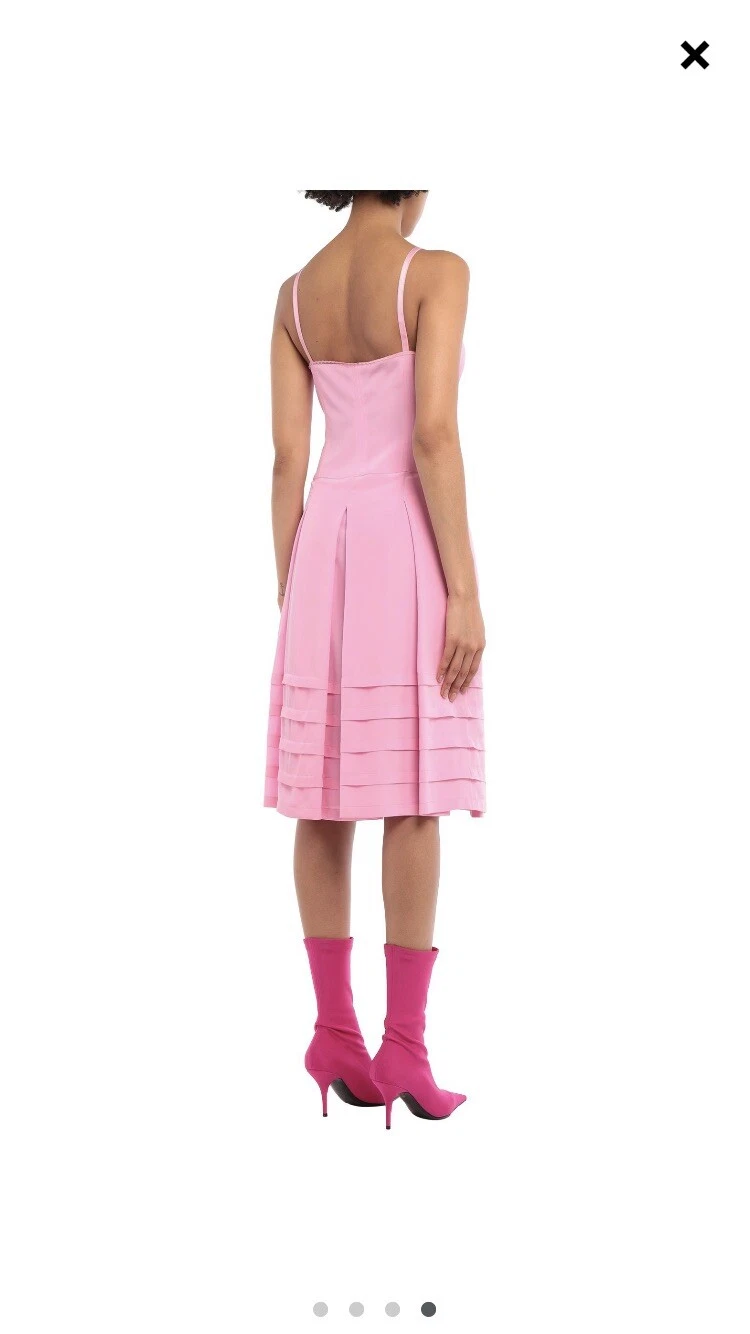 Abito Moschino Couture rosa slip lunghezza ginocchio nuovo con etichetta taglia:2