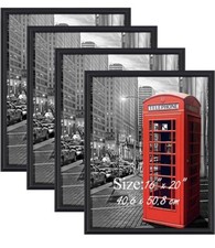 Set of 4 Poster Frame Black Wall Picture Living Room Office Wall Decor 16" x 20"