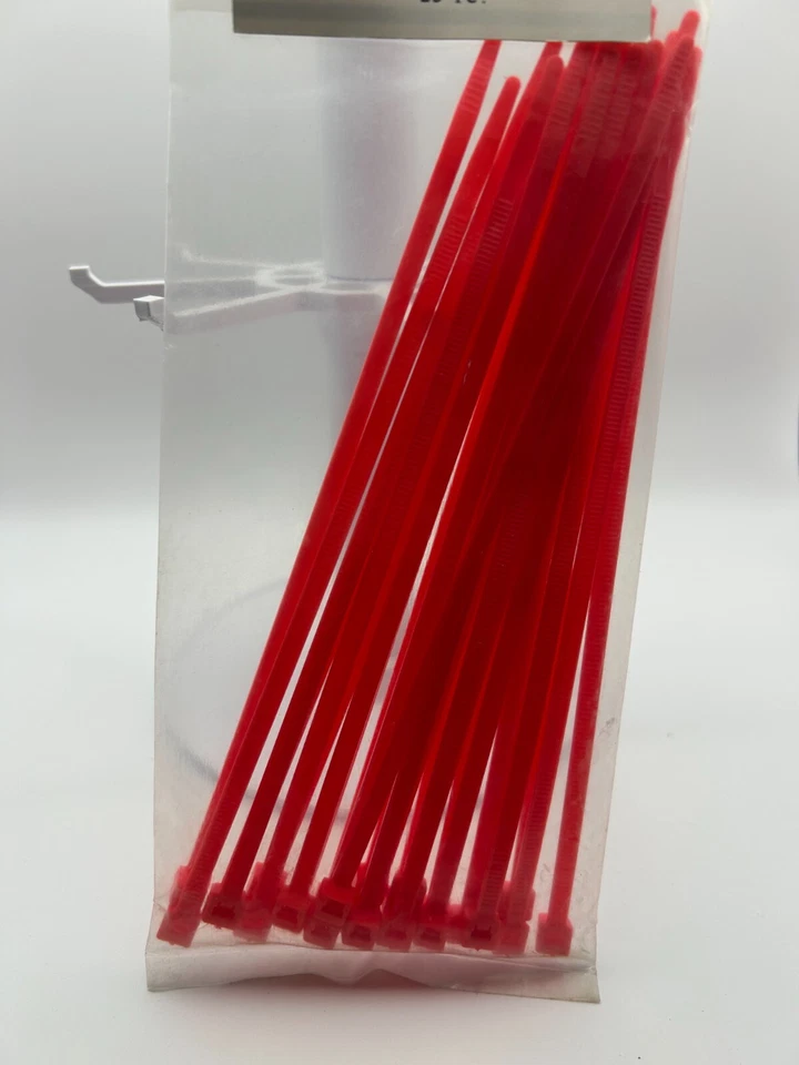 RACERS EDGE - 7 1/2 INCH FLOUR PINK TIE WRAPS - (25 PC) - #RE5607PK - ZIP TIES - Image 2 of 4