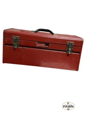 Popular Mechanics 20'' Metal Tool Box Vintage Storage w/Tray