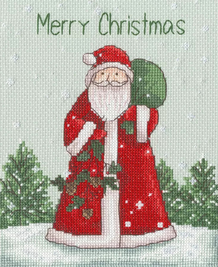 Ol' St Nick Father Christmas - Cross Stitch Kit By Bothy Threads