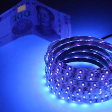 1m DC12V 3528 395-405nm UV Ultraviolet waterproof 60led Strip black tape light