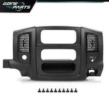 Fit For 02-05 Dodge Ram 1500-3500 Dash Radio Bezel Climate Trim Panel Vent Black