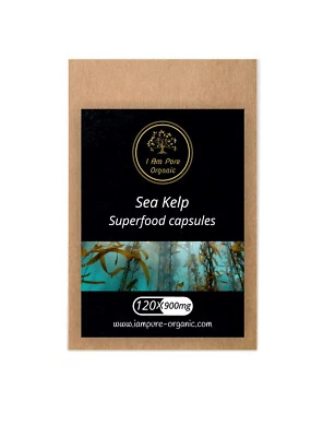 Sea Kelp Organic | 120 x 900mg | Supports Body’s Metabolism | Source of Iodine