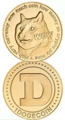 Oro Dogecoin in scatola regalo da collezione criptovaluta token stock di investimento - Foto 2 di 2