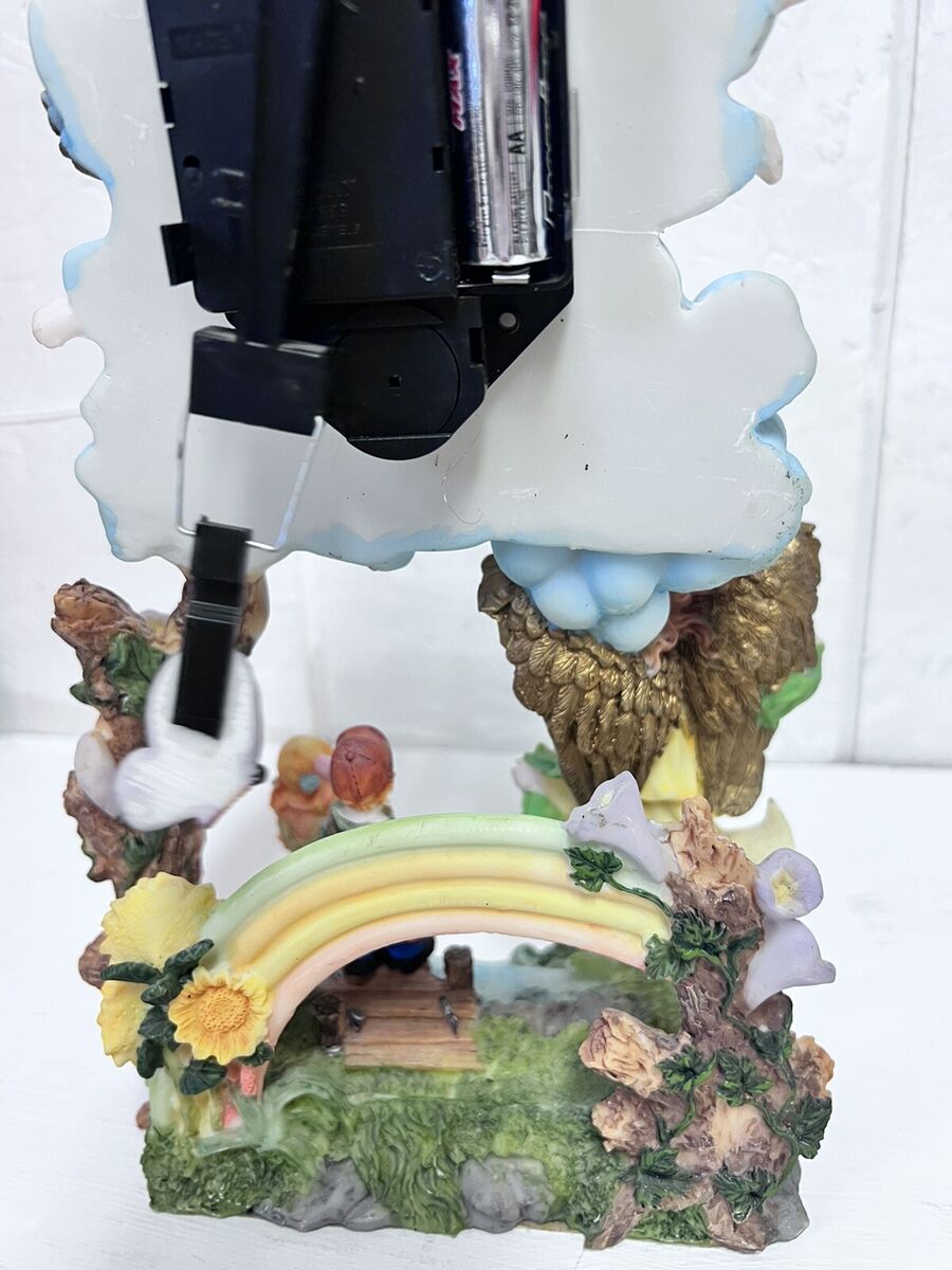 Gaurdian Angel Clock Quartz Resin Sculpture Cherubs Children Gaurdian Angel Clock Quartz Resin Sculpture Cherubs Children