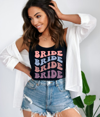 Bride Tank Top Bachelorette Party Racerback Bridal Shower Gift Future Mrs Tee