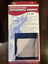 NEW! OTC Multiple Use Elastic Abdominal Binder (White) Medium 2518-M