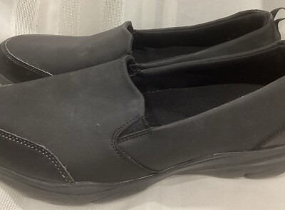 Safe T Step SafeTstep Womens Camina 2.0 Slip-Resistant Slip-On Shoes Black Sz 12