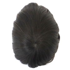 Mens Toupee Human Hair Replacement System Injection Thin Skin 6-8mil Hairpiece 2