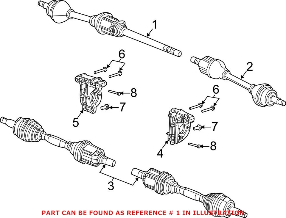Conjunto de eje CV derecho pasajero delantero Mopar genuino OEM para Jeep Compass Foto 2 de 3