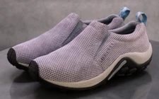 Merrell Jungle Moc Women's Clogs Shoes Size 7.5 Nubuck Leather Gray Blue EUC