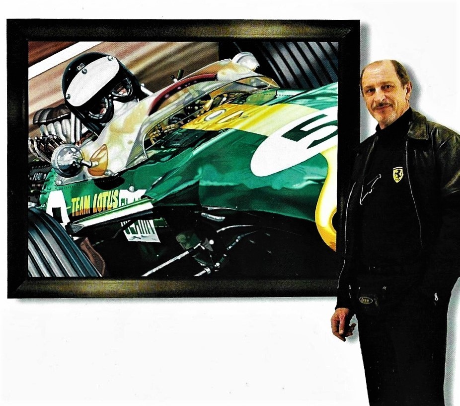 Lewis Hamilton 122.5 x 92 cms 'Stretched Canvas' F1 Art Print by Colin ...