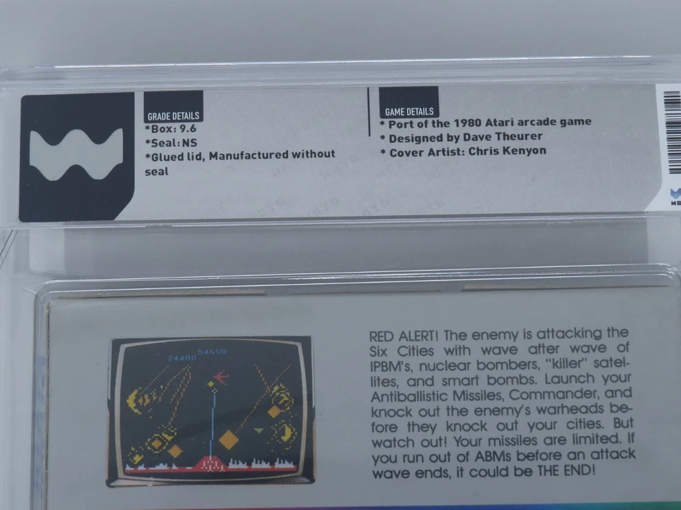 New Missile Command Sealed Atari 5200 Video Game Wata Graded 9.6 Seal 1982! - Image 4 of 4