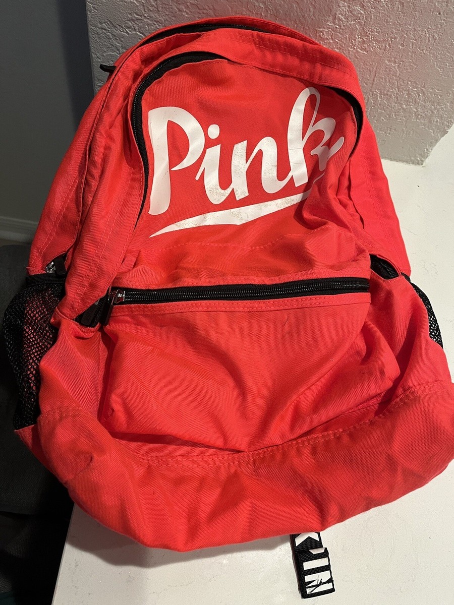 Victorias Secret Fluorescent Pink Backpack Used Pink