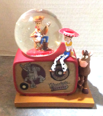 Disney Store Toy Story 2 Woody's Roundup Radio Mini Snowglobe - Woody Jessie Bul