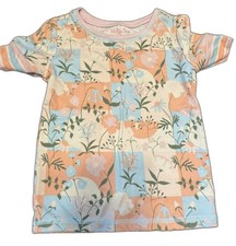 Matilda Jane Girl's Just Imagine Remi Floral/Striped Mixed Print PJ Shirt Sz 2