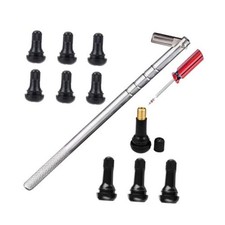 Tire Valve Stem Puller Tools Set  1 x Valve Stem Installer, 10 x Brass and