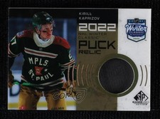 2022 Upper Deck SP Game Used NHL Winter Classic Puck Relics Kirill Kaprizov ry2