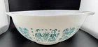 Vintage Pyrex Turquoise Amish Butterprint 2-1/2 Qt. Cinderella Mixing Bowl #443