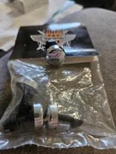 Tricktoppers 4 Silver Billet Motorcycle License Plate Frame Tag Bolts 