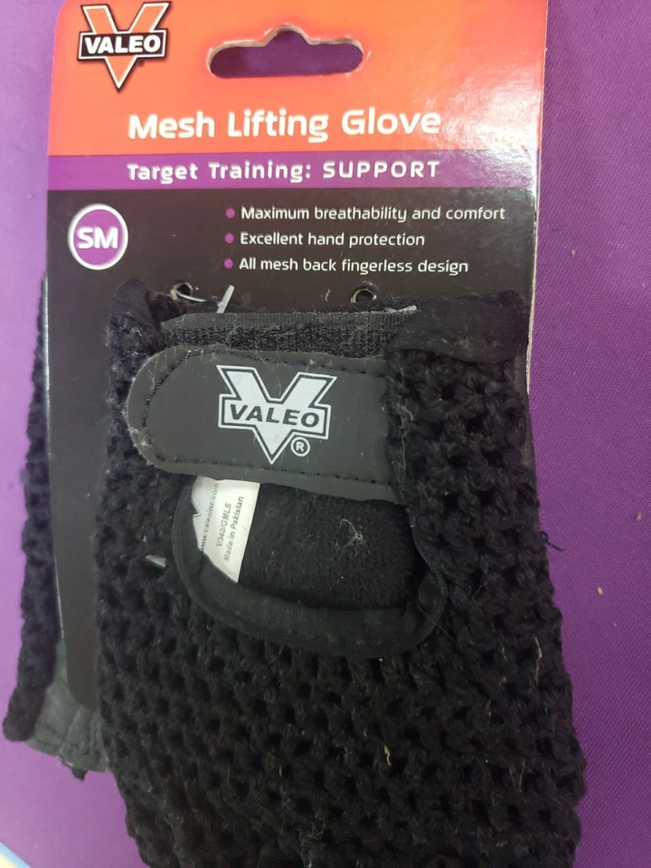 Guantes de levantamiento de pesas de malla para mujeres jóvenes gimnasio fitness entrenamiento talla pequeña VALEO Foto 4 de 4
