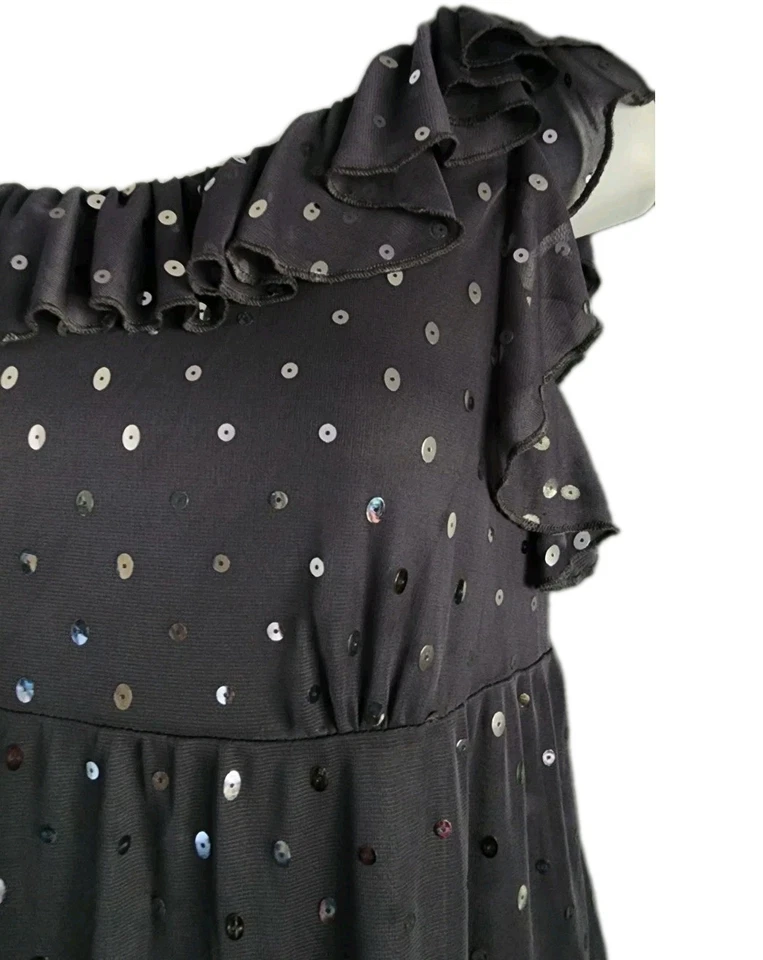 Justice Girls Holiday Party Stretch Sequin Sparkle Tulle Dress Size 18 - Image 3 of 4