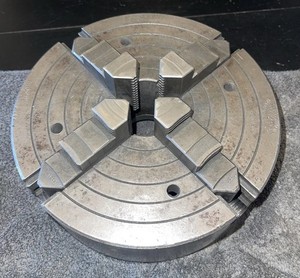 Cushman 8" 4-Jaw Chuck for Hardinge HLV-H Lathe - 4° Taper, 3-Stud Mount 0214CD3