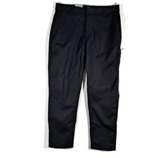 Hurley Jet Set Tech Pants Mens 38x34 Black Flat Front Straight Lightweight