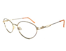 Sophia Loren Eyeglasses Frames M102 ZYLOWARE 201 Gold Oval Wire Rim 52-18-140