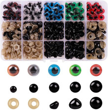 390Pcs Safety Eyes and Noses for Plush Dolls with Plastic Locking Washers DIY...