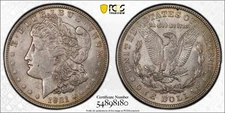1921 Morgan Silver Dollar PCGS Graded AU 58