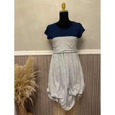 Polka Dot Bubble Hem Dress Medium Adjustable Gathered Hem