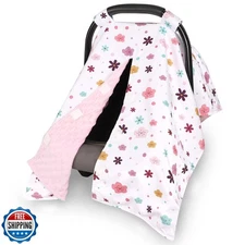 Pea Pod Car Seat Cover for Baby, Infant Carseat Cover with Peekab