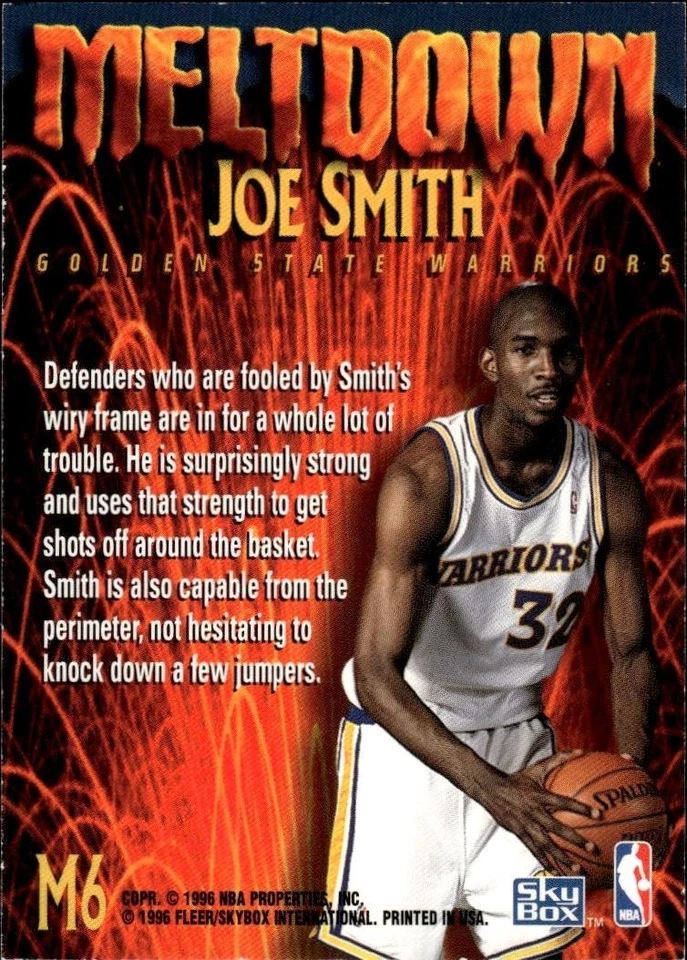 SkyBox Premium #M6 1995-96 Joe Smith Meltdown Foto 2 de 2
