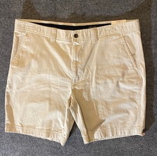 St Johns Bay Shorts Mens 42 Flat Front Classic Stone 9 Inseam Comfort Stretch