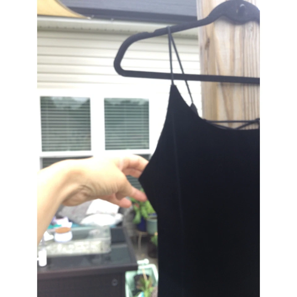 Maxi Vestido Sin Mangas De Colección Rhapsody Para Mujer Talla 10 Negro Terciopelo Corsé Bruja Y2K Años 90 Foto 3 de 4