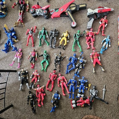 Huge Power Rangers Action Figures and Vehicles Lot Collection
