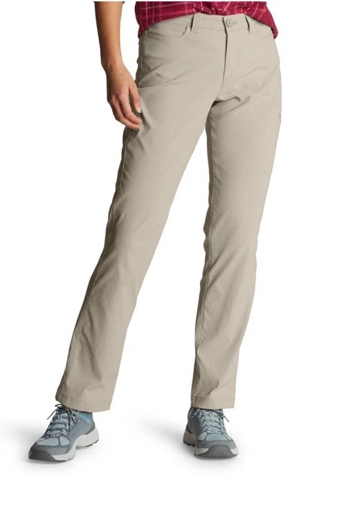 $70 Eddie Bauer Women's Rainier Stretch Hiking Pants-Pumice- Size: 10 - New Tag
