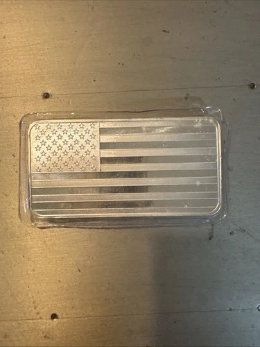 American Flag 10oz Fine Silver bar Bullion 10 Troy Ounces USA